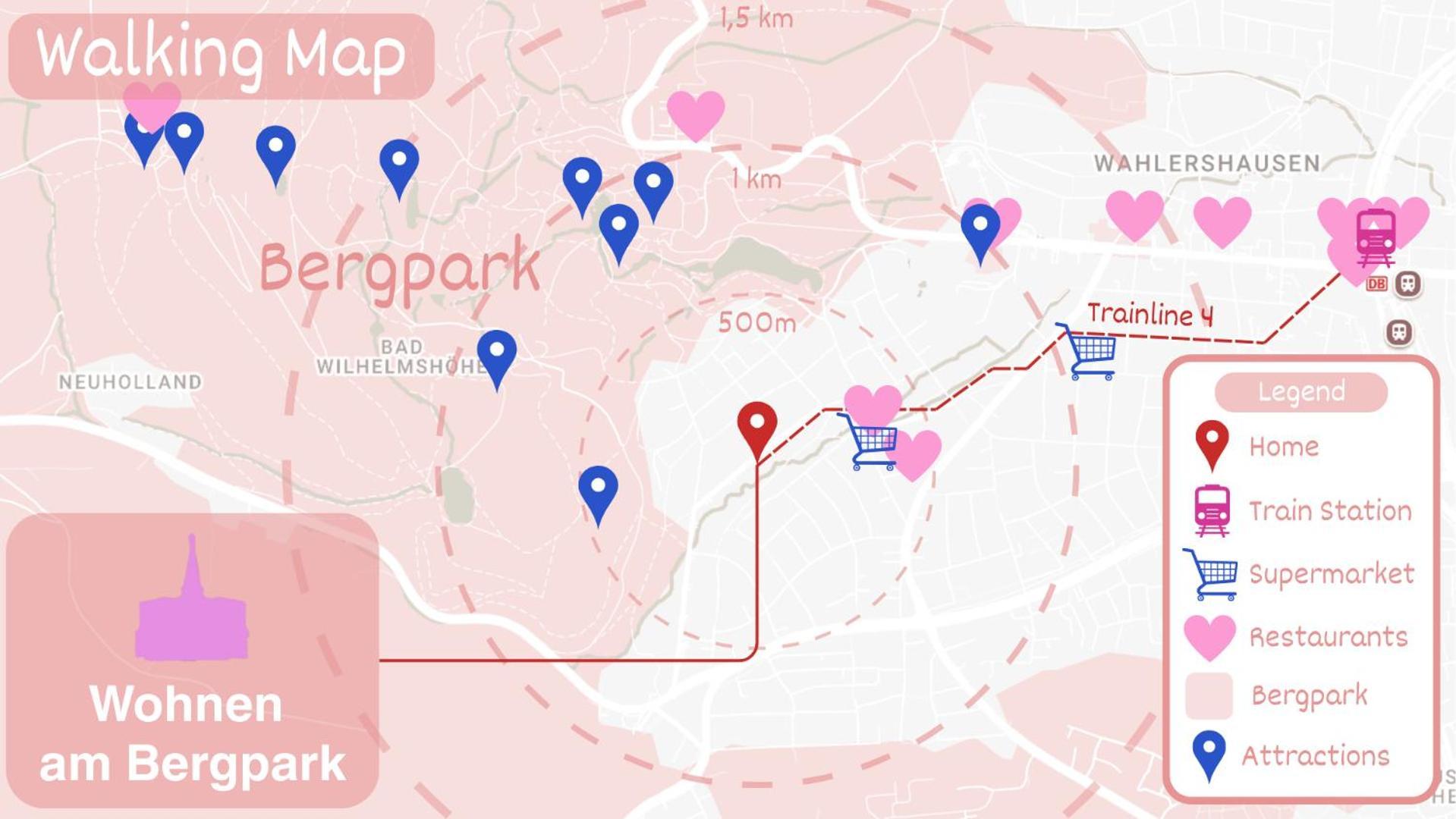 Frauenapartment Schoenes Mit Balkon Am Bergpark Wilhelmshoehe *